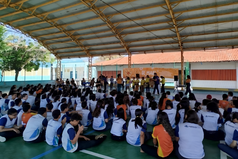Intervalo Lúdico promove arte, protagonismo juvenil e prevenção das violências em escola Godofredo de Castro Filho, no Cais do Porto